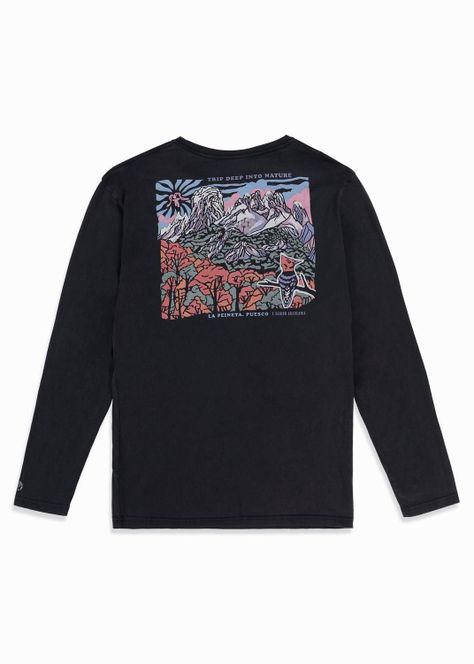 Polera Hombre Manga Larga Puesco Negra-3