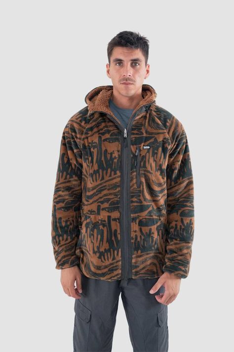 Polerón Chiporro Hombre Shaggy Grizzly Reversible Camel-1