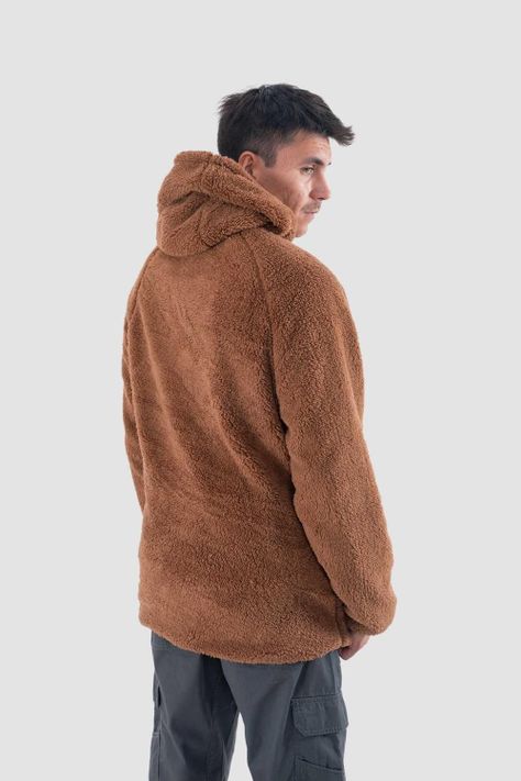 Polerón Chiporro Hombre Shaggy Grizzly Reversible Camel-2
