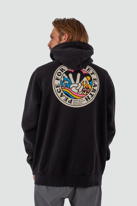 Polerón Hombre Full Zip Planet Negro-1