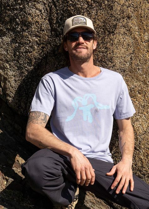 Polera Hombre Orgánica Aqua Purple-4