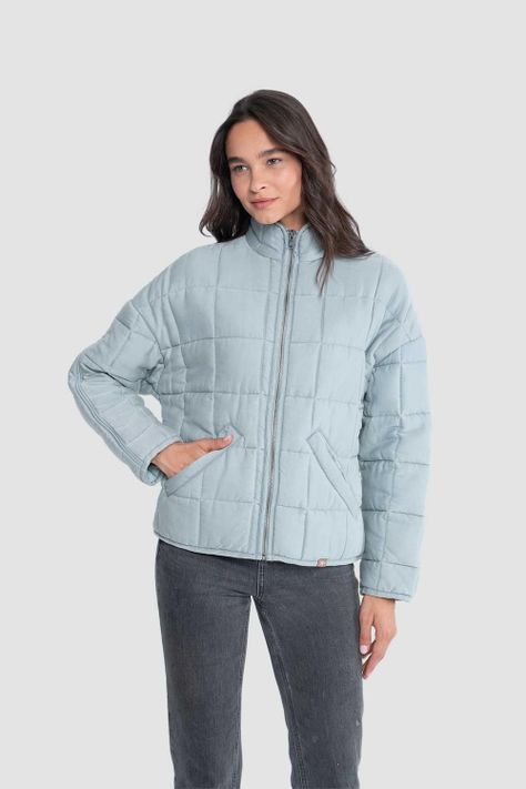 Chaqueta Mujer Quilted 100% Lyocell Aqua-0