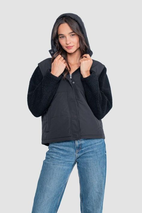 Chaqueta Mujer 2 en 1 Tara - Negra-2