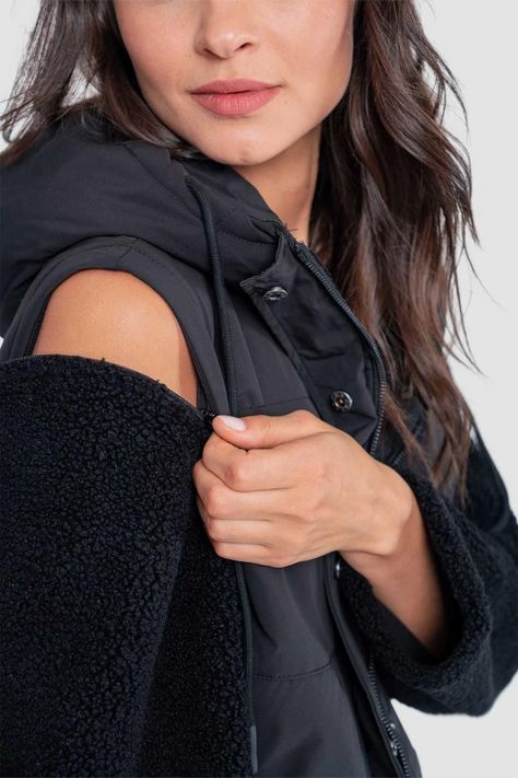 Chaqueta Mujer 2 en 1 Tara - Negra-4