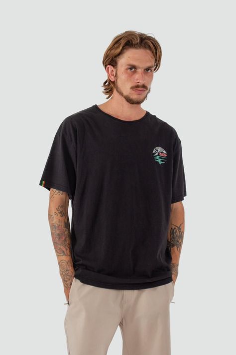 Polera Hombre Escape Negra-0