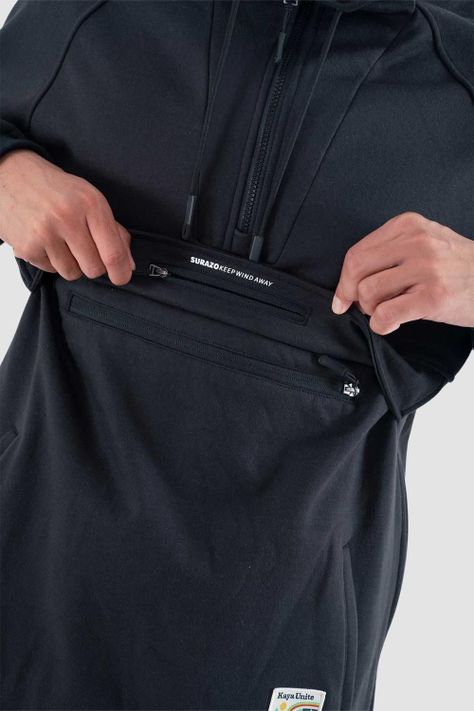 Chaqueta Cortaviento Hombre Surazo Hood Negro-3