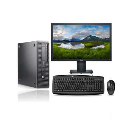 KIT MONITOR + PC HP Elitedesk 800 G1 SFF i7 8GB 256 SSD + Teclado & Mouse Reacondicionado Grado A-0
