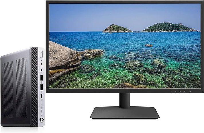 KIT MONITOR + MINI PC HP 800 G4 (i5 8GB 256GB SSD)  Reacondicionado -0