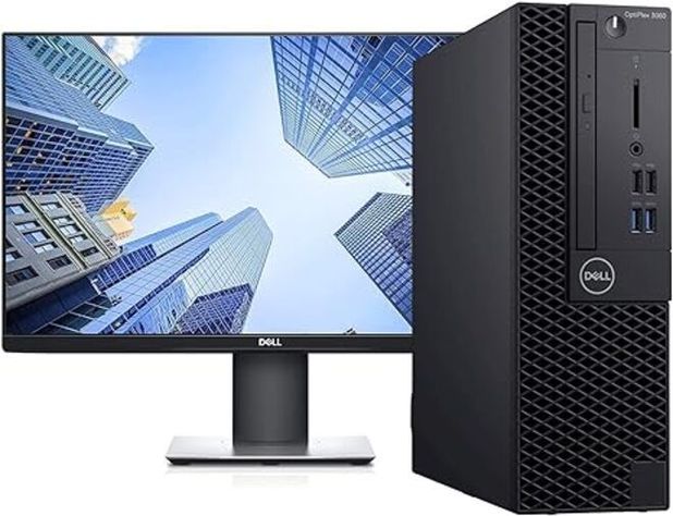 KIT MONITOR + PC Dell 3070 SFF (i5 8GB 256GB SSD)  Reacondicionado Grado A-0