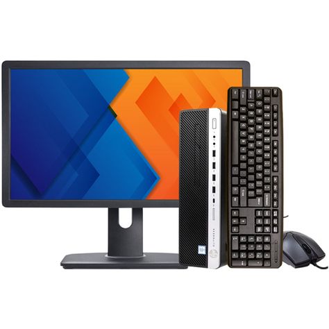 KIT MONITOR + PC HP 800 G3 SFF (i7-7ma 8GB 256GB SSD) Reacondicionado Grado A-0