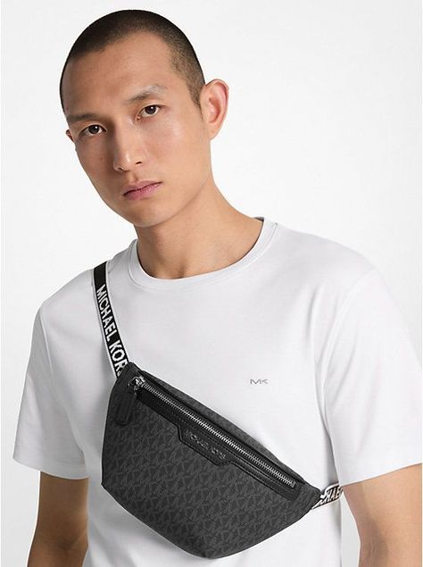 Banano UNISEX MICHAEL KORS Ajustable Negro con Print Cod. 0974-0