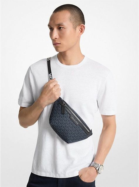  Banano UNISEX MICHAEL KORS Ajustable Azul con Print Cod. 0998-0