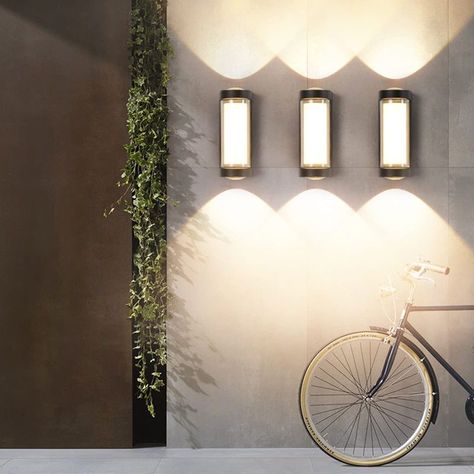 Aplique Pared Exterior Impermeable Moderna Jardin Porche Lau-2