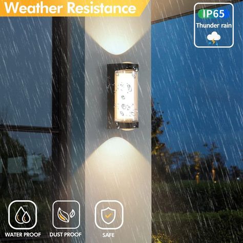 Aplique Pared Exterior Impermeable Moderna Jardin Porche Lau-3