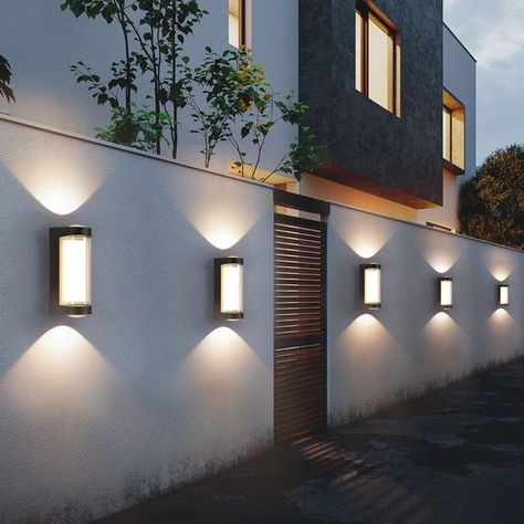 Aplique Pared Exterior Impermeable Moderna Jardin Porche Lau-4