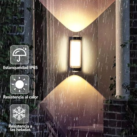 Aplique Pared Exterior Impermeable Moderna Jardin Porche Lau-8