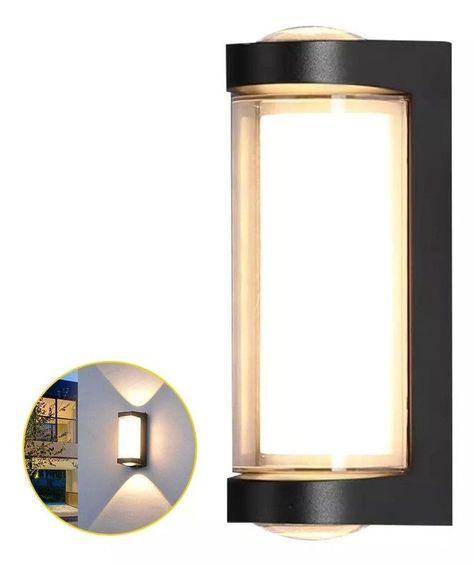 Aplique Pared Exterior Impermeable Moderna Jardin Porche Lau-9