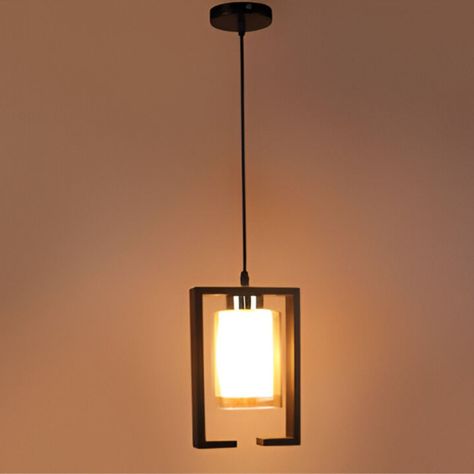 Lámpara Colgante Techo Decoración Elegante Cuadrada Jhn-4