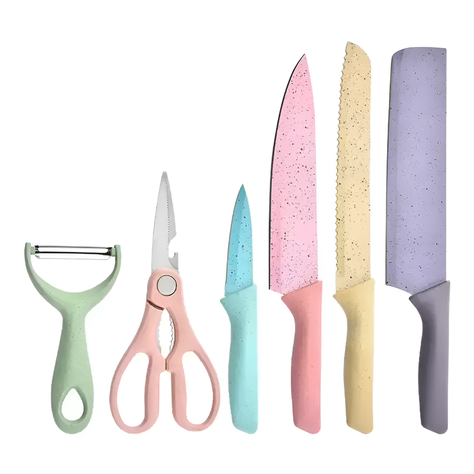Juego de Cuchillos Antiadherente Cocina Acero Inoxidable Lau-0