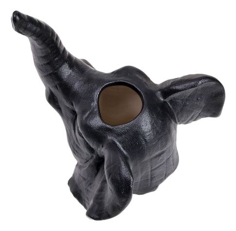 Maceta Cerámica Elefante Negro Decoración Jhn-1