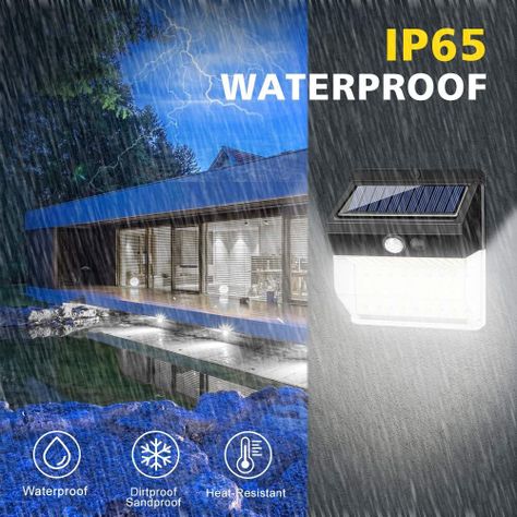 Lampara Solar Exterior Iluminación Led Inalámbrica Rondon-4