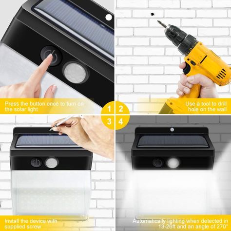 Lampara Solar Exterior Iluminación Led Inalámbrica Rondon-7