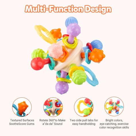 Juguete Denticion Chupete Sensorial Morder Bebes Lau-1