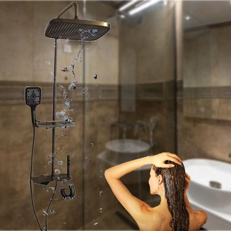 Ducha Deluxe Elegante Baño Acero Inox Pantalla Digital Lau-2