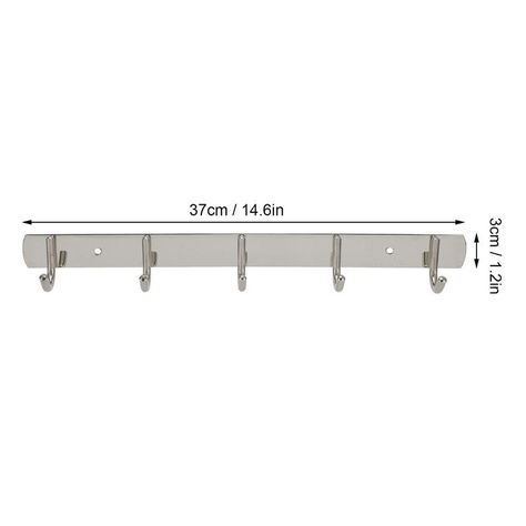 Colgador Pared Percha 5 Ganchos Abrigo Ahorro Espacio Rondon-2