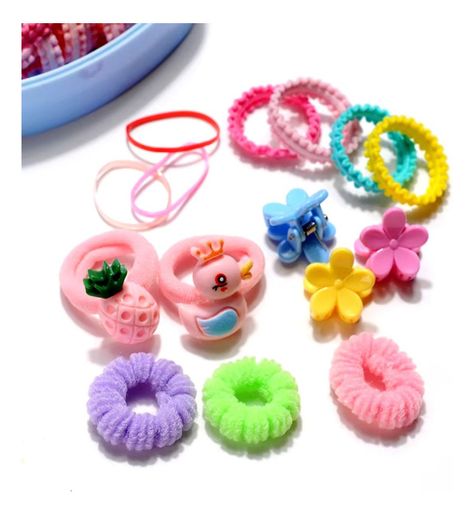 Set de 3 Pack Lazos Coleteros Niña Elásticos Cabello Jhn-1