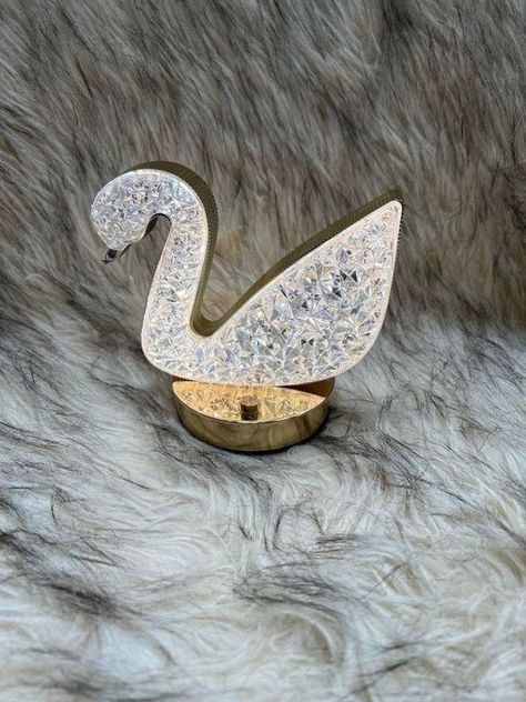 Lampara Iluminacion Cristal Flamingo USB Moderna Lau-2