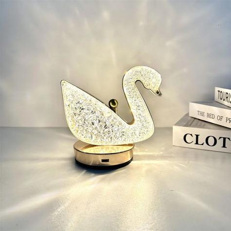 Lampara Iluminacion Cristal Flamingo USB Moderna Lau-4