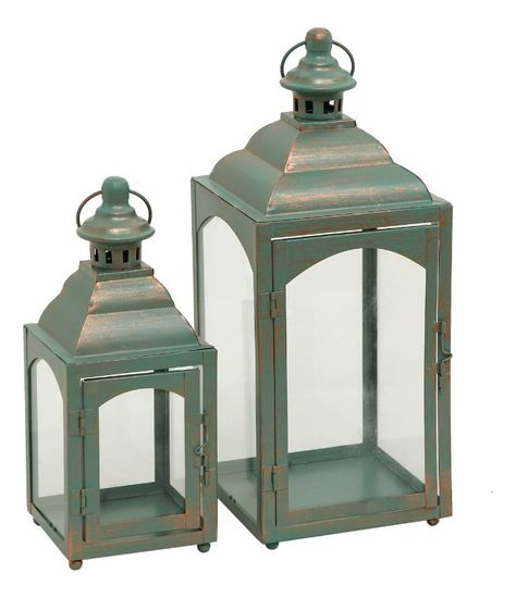 Set Portavelas Decorativa Metal Retro Ventana 2 Piezas Jhn-0