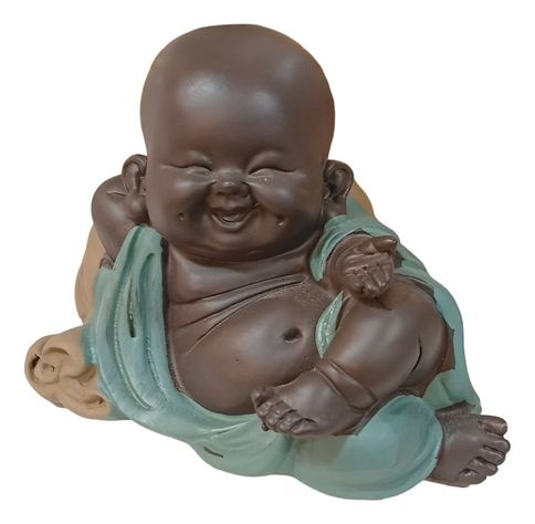 Set 2 Estatua Buda Sonriente Monje Adorno Decoración Jhn-0