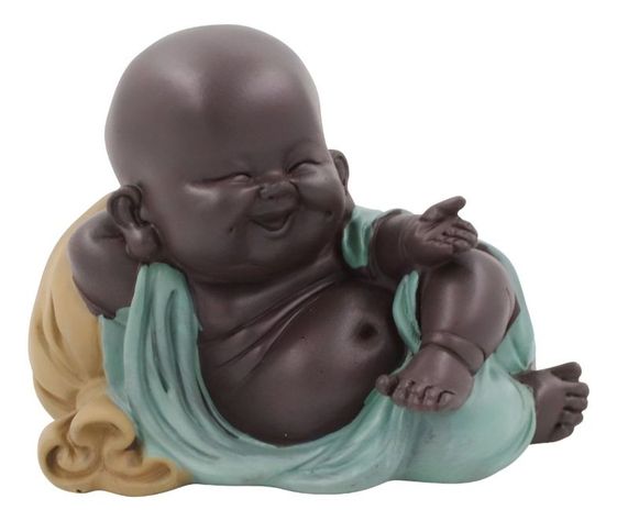 Set 2 Estatua Buda Sonriente Monje Adorno Decoración Jhn-1