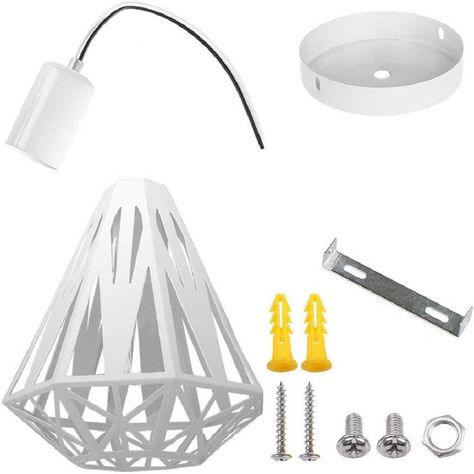 Lampara Colgante Diamante Geometrico Metalico Lau-0