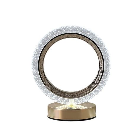 Lampara Cristal Circular Mesa Oficina Dormitorio Baño Lau-0
