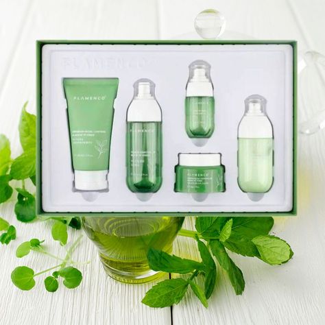Kit SkinCare Facial Calmante Hidratante Te verde Piel Grasa-1
