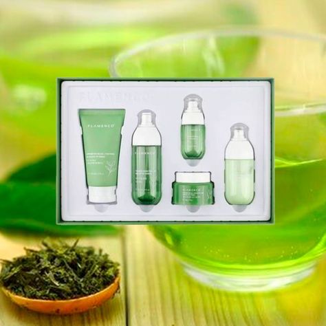 Kit SkinCare Facial Calmante Hidratante Te verde Piel Grasa-2
