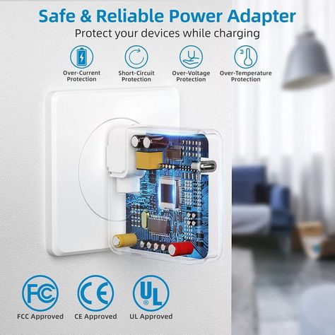 Adaptador Corriente Cargador Rápido USB C Portatil Rondon-6