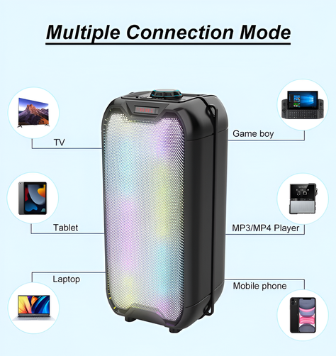 Parlante Portátil Altavoz Piscina Bluetooth RGB Audio Rondon-4