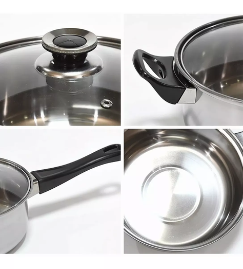 Juego Ollas Cocina Batería 12 Pzs Cacerolas Sarten Rondon-2