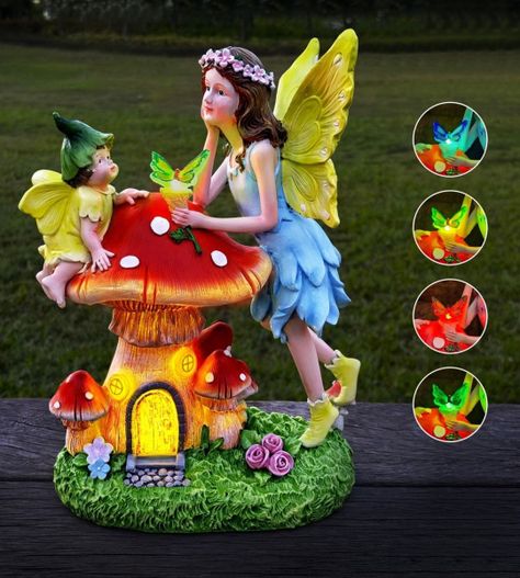 Figura Jardín Estatua Ángel Escultura Hada Decoración Jhn-1