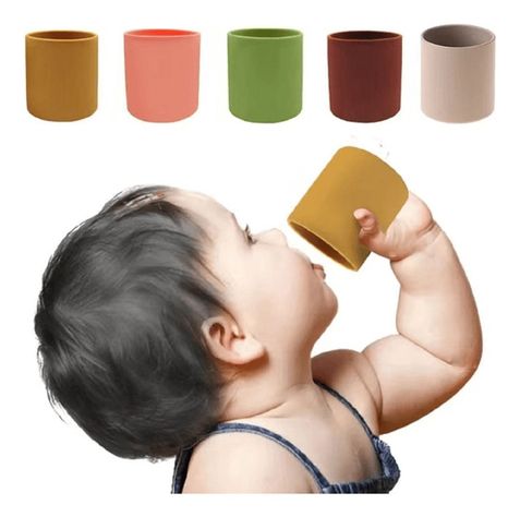 Set 4 Vasos Silicona Antiderrame Entrenador Bebes Lau-0