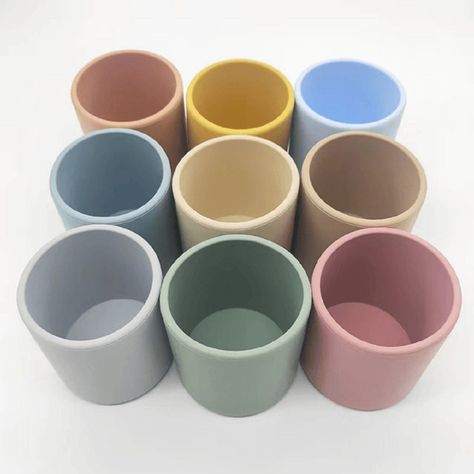 Set 4 Vasos Silicona Antiderrame Entrenador Bebes Lau-1