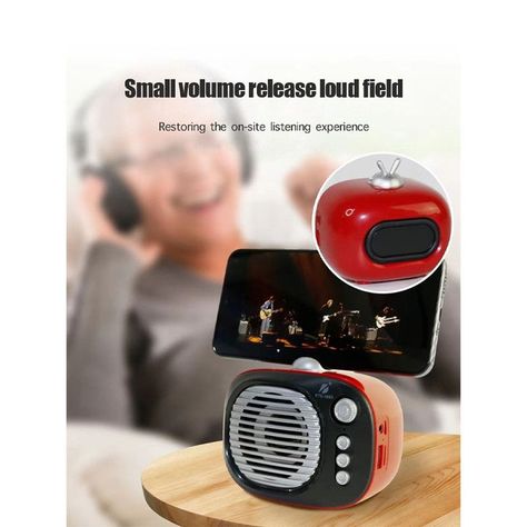 Parlante Pequeño Radio Recargable Portatil Portacelular Lau -5