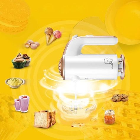 Batidora 200W Mano Mezcla Reposteria Torta Automatica Lau-4