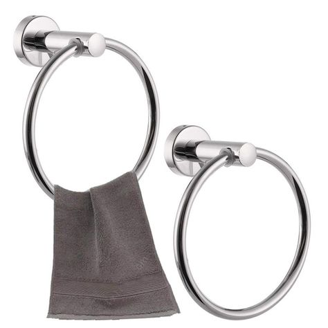 AnillosToallas Baño Toallero Soporte Pared Mano Rondon-2