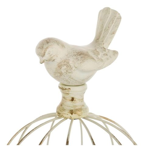 Set de 2 Candelabro Portavelas Decorativo Jaula Blanco Jhn-1