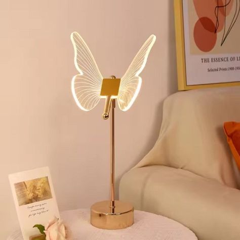 Lampara Portatil Mesa Moderna Mariposa Led USB Lau-0